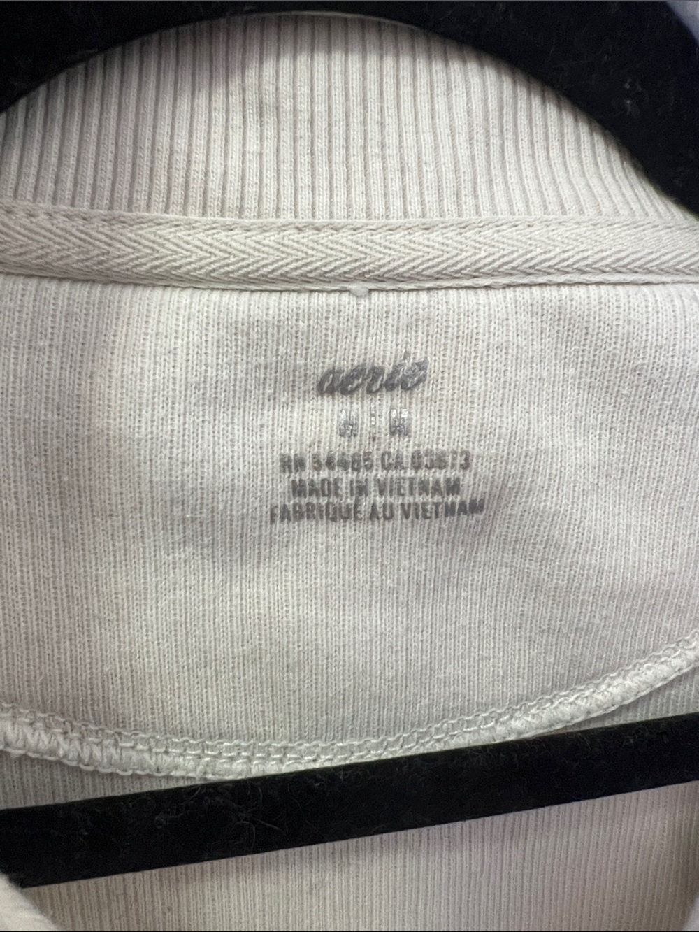 aerie half zip white